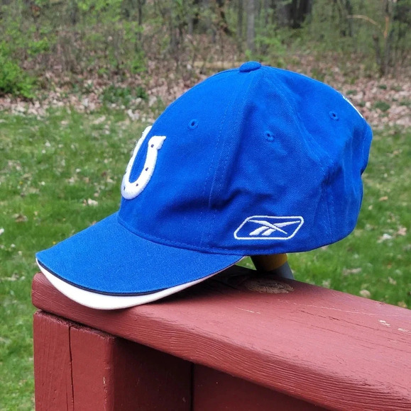 Indianapolis Colts Reebok NFL ProLine Authentic Hat adjustable velcro strap Blue - Picture 3 of 12